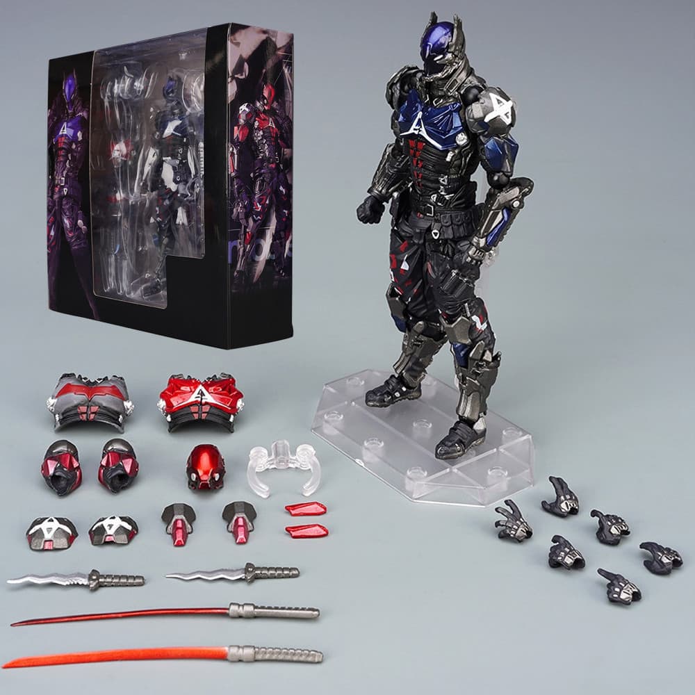 17cm Incrível Yamaguchi Arkham Cavaleiro Batman Capuz Vermelho Figuarts Jogo Figura De Ação Modelo Coleção De Brinquedos