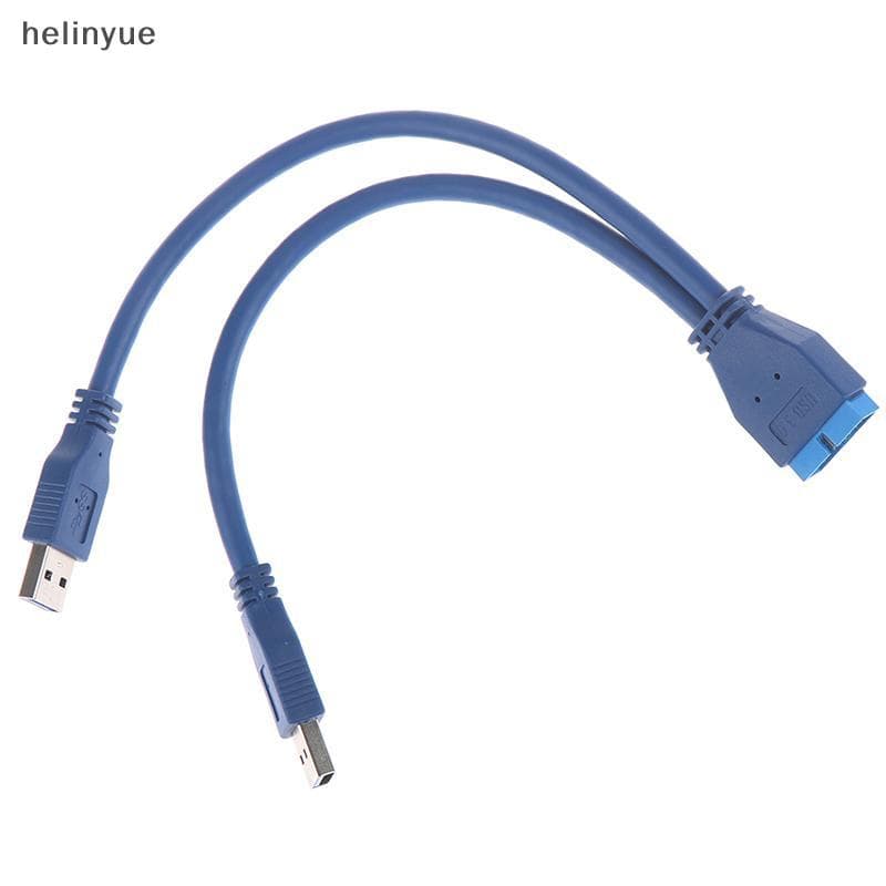 2 Portas USB 3.0 Tipo A Macho Para Cabo Adaptador De Cabeçalho De 20 Pinos