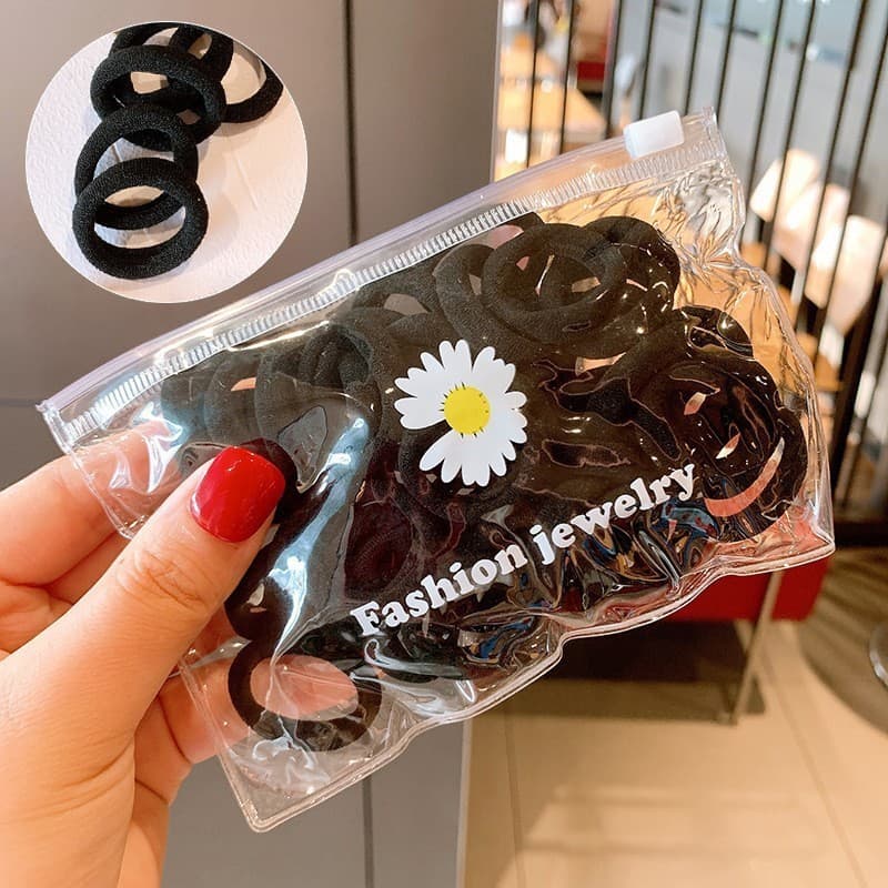Faixa de cabeça preta 50 infantil de alta elasticidade não machuca o cabelo Faixa de cabelo colorida Acessórios para cab