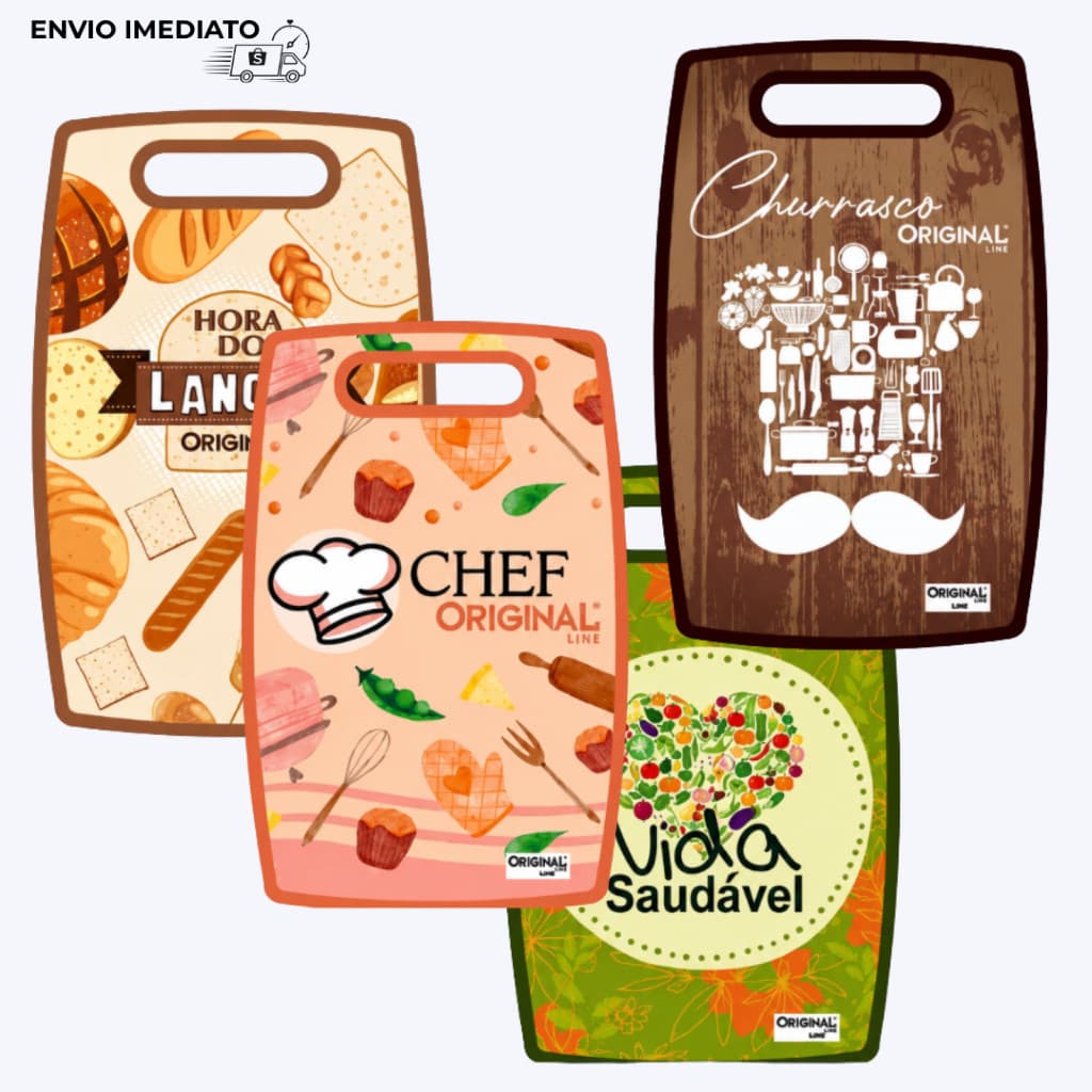 Tábua de Corte Cozinha 20x30 Carnes Legumes Personalizada Resistente Versátil