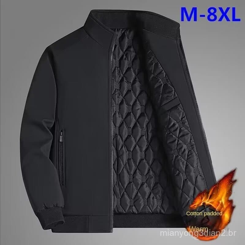 m-8xl Jaquetas Masculinas Grossas Impermeáveis De Inverno Casaco De Lã Moda Masculina .