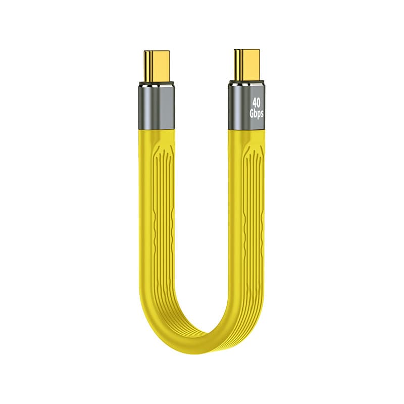 Cabo de dados macho para macho tipo C de cabeça dupla PD Carga rápida 100W Cabo curto TPC Carregamento Tesouro USB Porta