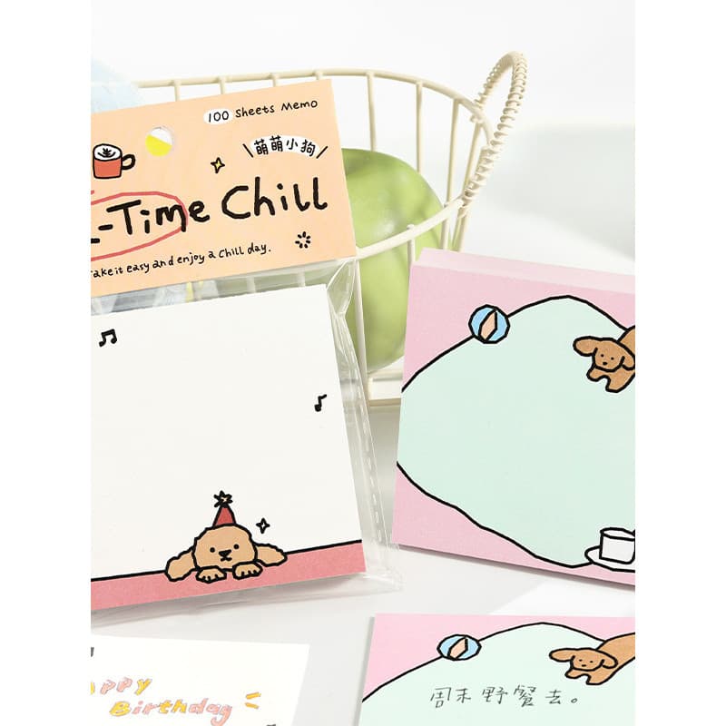 100 folhas de papel de nota relaxar é série sério manual de ilustração coreana Material notas notas notas memorando