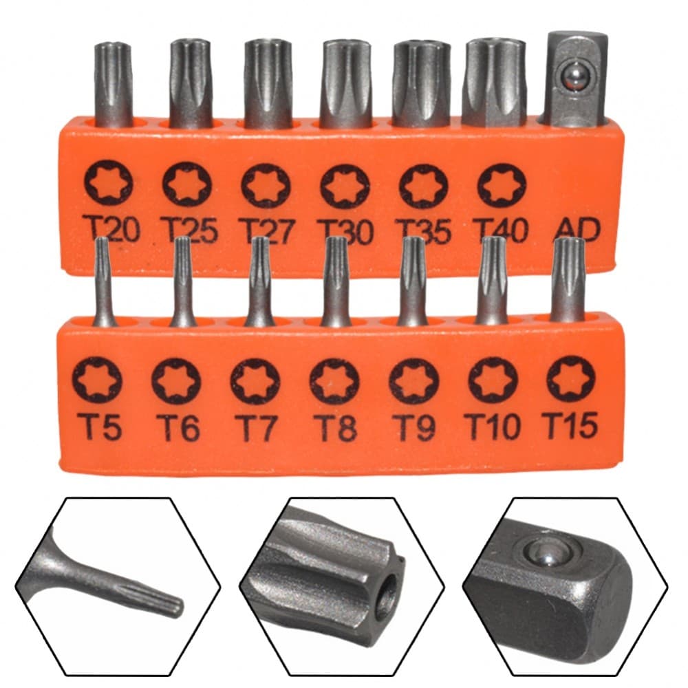 Conjunto De Chave De Fenda 14pcs 6.35 Mm Haste Hexagonal Cor Cinza Não É Fácil De Usar Jateamento De Areia