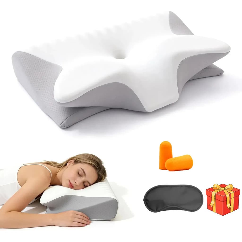 Travesseiro Cervical Ortopedico Magnetico Wing Pillow Comfor AntiApneia RoncoOrtopedico Infravermelho Apneia Travesseiro