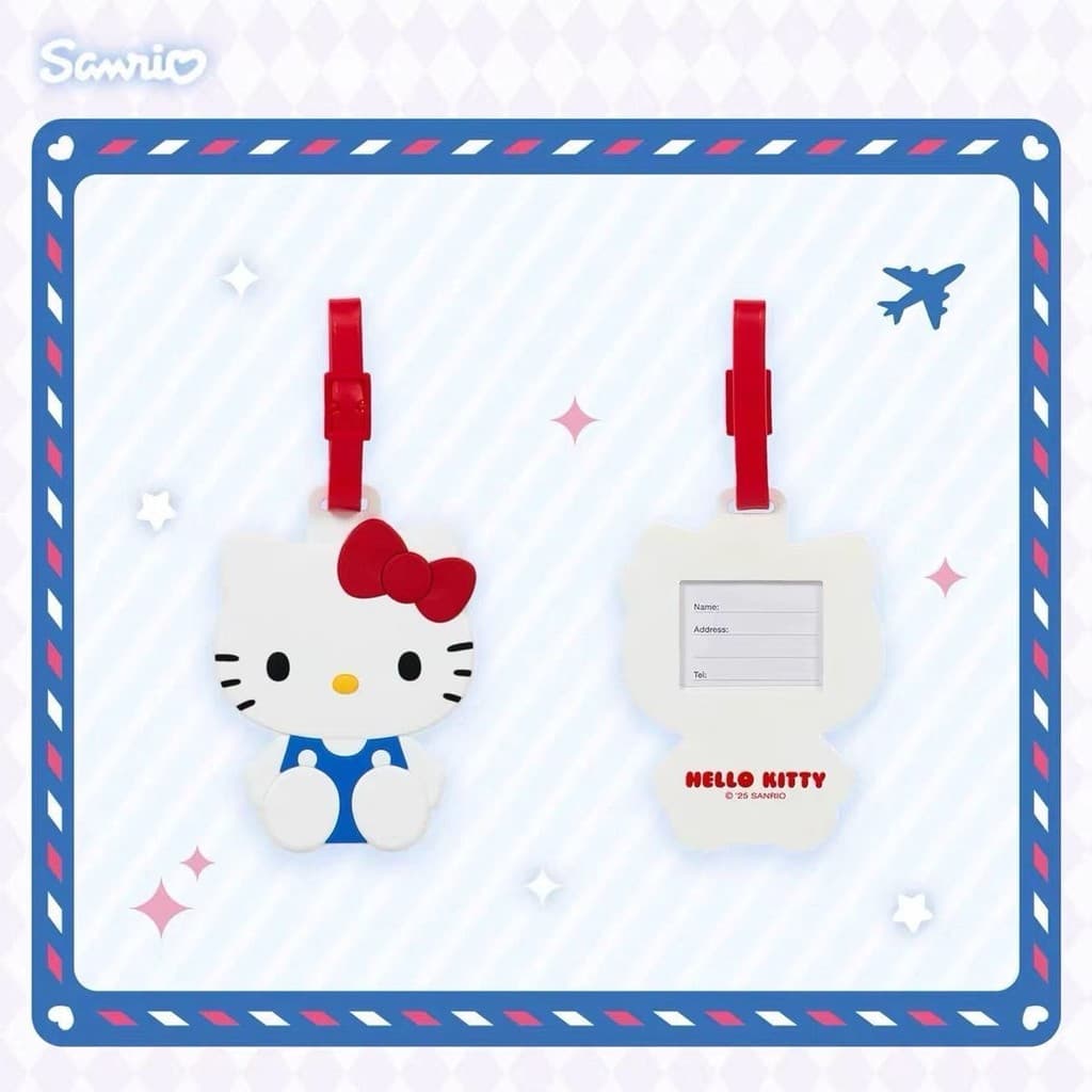 Etiqueta de mala japonesa Sanrio HelloKitty Etiqueta de sinalização de mala de desenho animado Etiqueta de bagagem