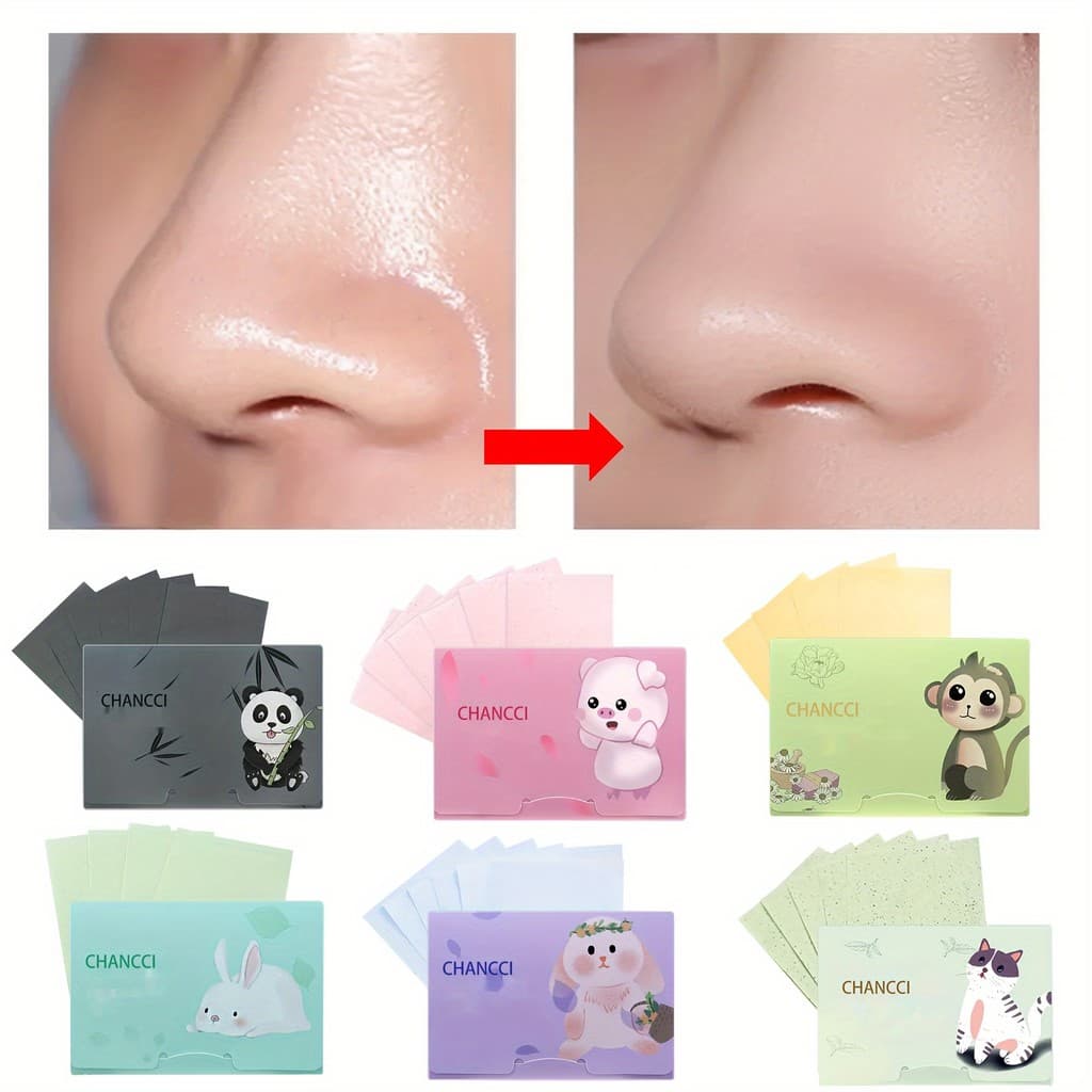 100 Pçs Portátil Óleo Blotting Papel Limpeza Facial Controle De Absorvendo Tecidos Retos Para Acessível Rosto Folhas Das
