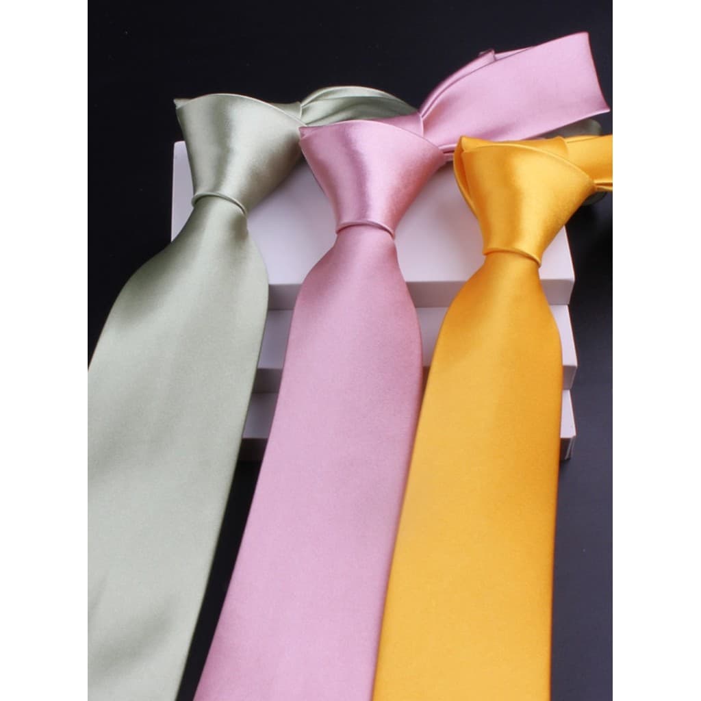 Homens mulheres gravatas puro ouro branco superfície brilhante feito à mão 8CM de largura roupa Formal negócios All-Matc