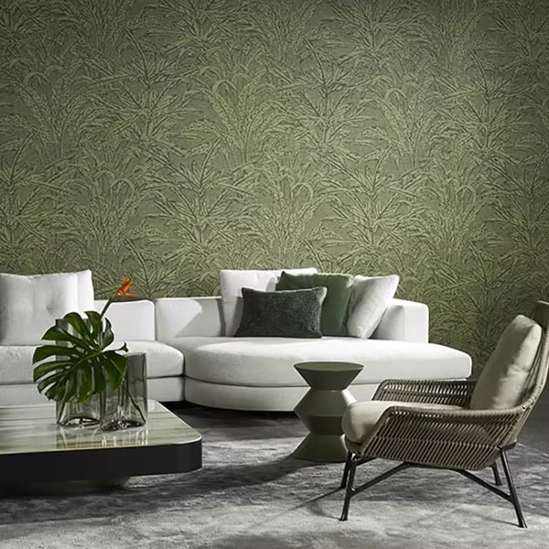 8D estilo belga papel de parede floresta Tropical papel de parede planta palha papel de parede Hotel b & b sem costura p