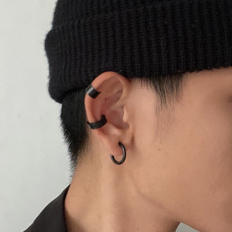 3 Peças Brinco De Pressão De Aço Inoxidável Não Marca Fashion Para Mulheres/Masculino/Punk/Jóias/Presentes