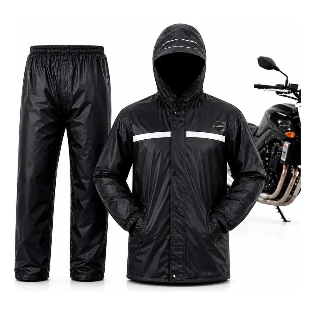 Capa Chuva M Motoboy Motoqueiro Impermeável Reforçada Moto