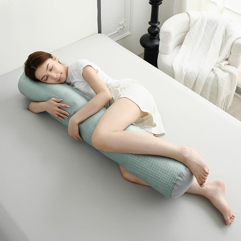 Verão fresco esteira longo travesseiro travesseiro meninas dormir perna travesseiro cama volta travesseiro cilíndrico Ce