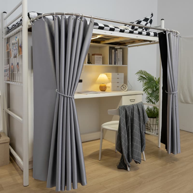 Cortina de mesa em forma de U dormitório estudantil cama inferior mesa bloqueio cortina sob a cama cortina Blackout dorm