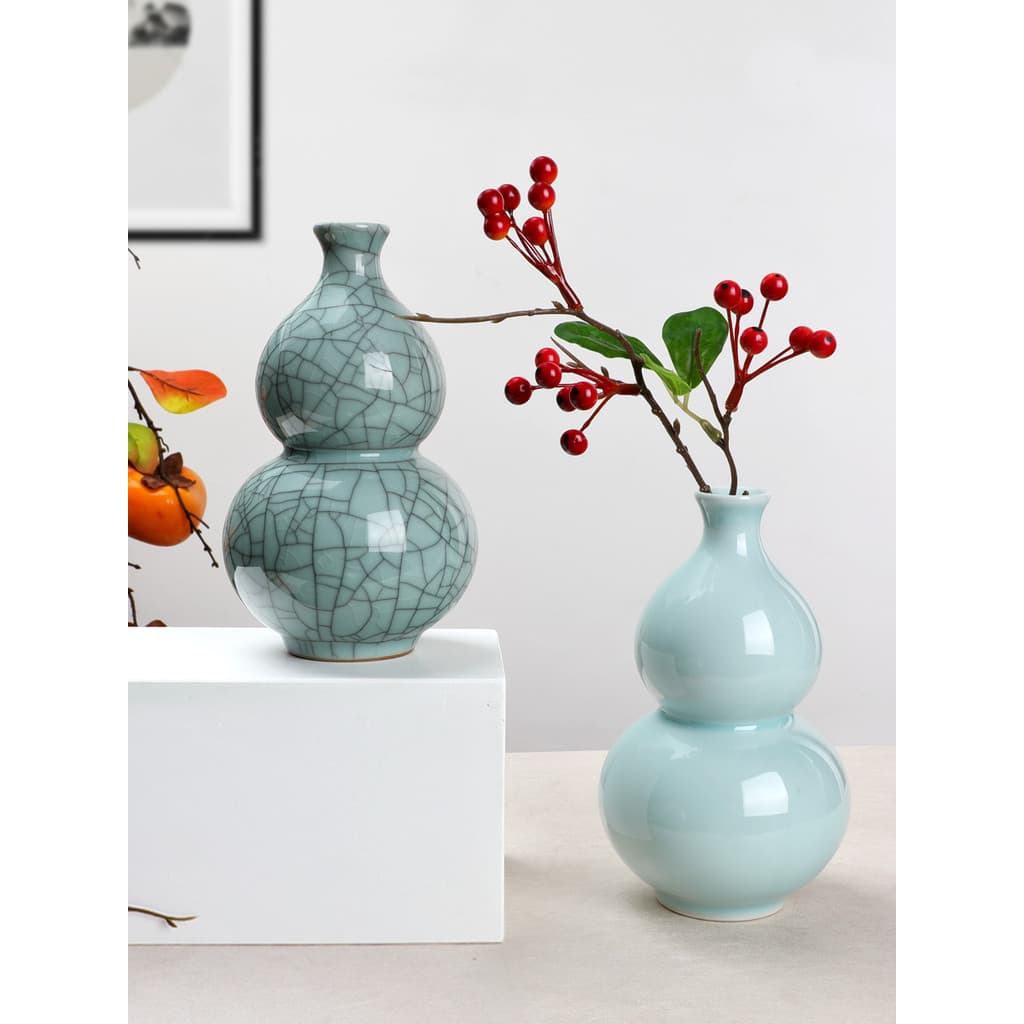 Beijos casa cabaça Celadon vaso criativo fresco casa sala de estar decorações pequeno recipiente flor hidropônica inserç