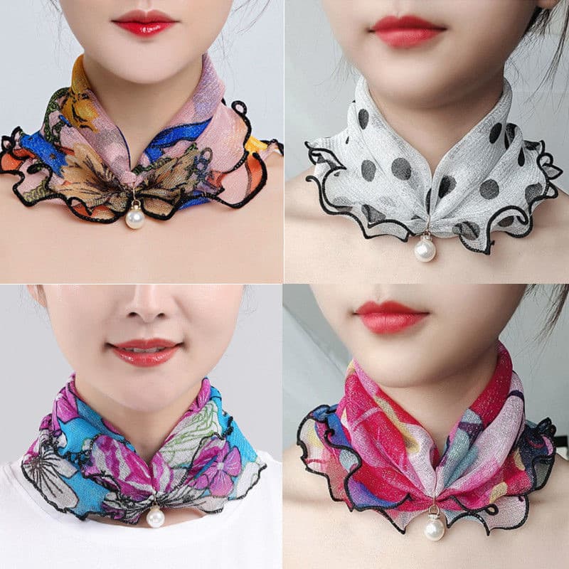 Primavera, Verão, Outono, Cachecol de Malha Estilo Coreano para Mulheres, Fino, Elegante, Versátil e Semi-Decorativo.