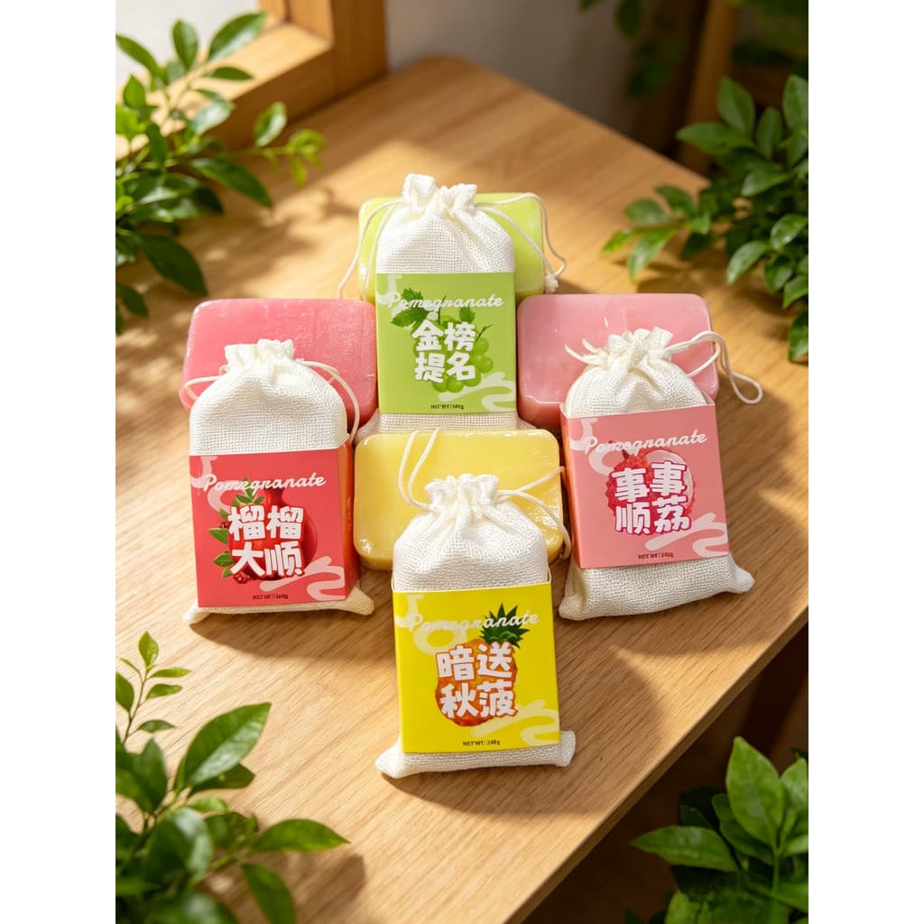 Samani extrato de fruta sabonete suave 248g banho limpeza barbear guarda-roupa remover Odor fragrância frutada fragrânci