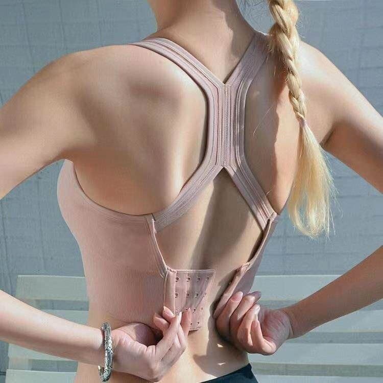Roupa interior esportiva feminina verão de alta intensidade à prova de choque Anti-flacidez reunião Yoga wear colete ext