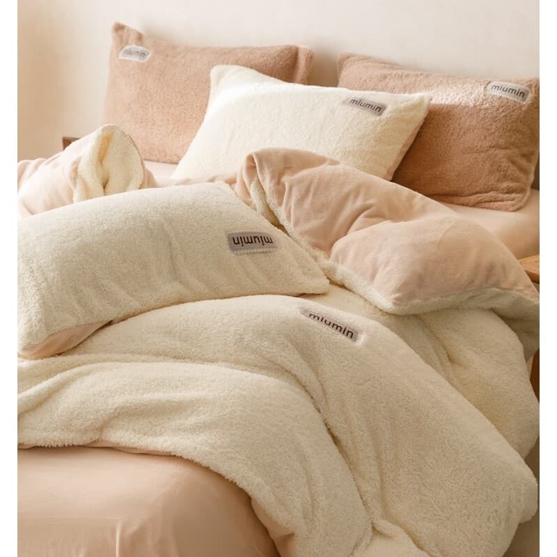 Inverno leite velo conjunto de quatro peças 2023 novo estilo Coral velo lençol colcha capa grossa Teddy velo cama