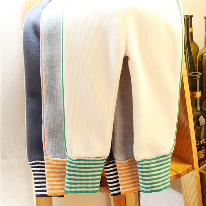 Meninas outono inverno estilo forro de lã Leggings casuais 1-4 anos de idade roupas infantis calças magras calças compri