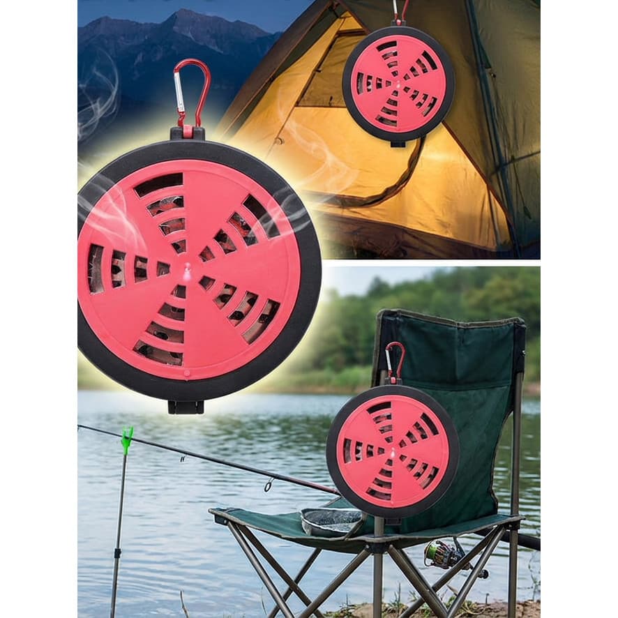 Novo portátil ao ar livre repelente de mosquitos bandeja de incenso acampamento pesca pendurado tipo à prova de fogo Ant