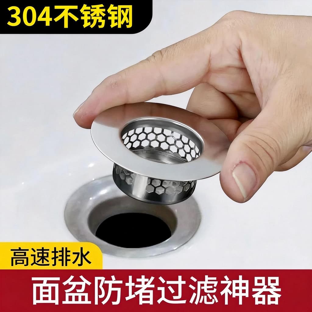 Plugue de vazamento de lavatório desodorante lavatório cabelo Anti-entupimento filtro malha acessórios de esgoto de banh