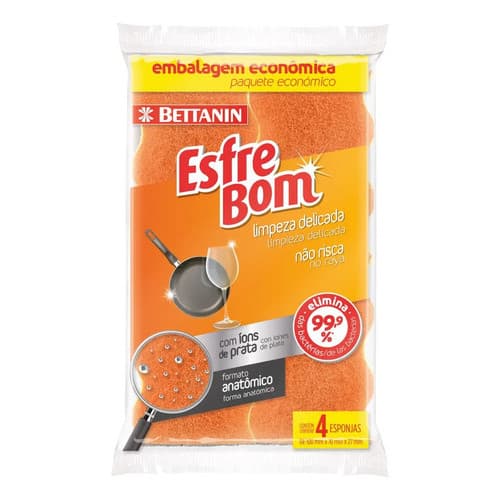 ESFREBOM ESPONJA LIMP DELICADA C/4 1X144