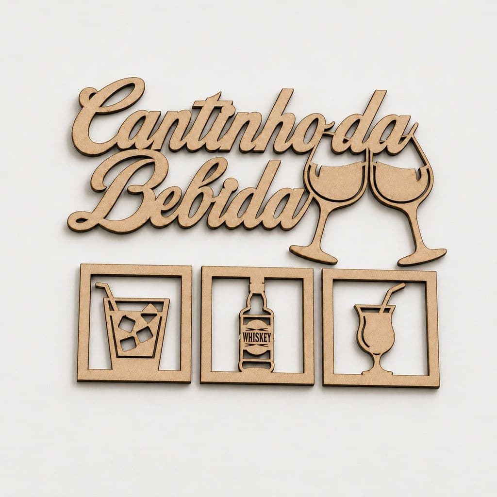 Placa decorativa "Cantinho da Bebida"