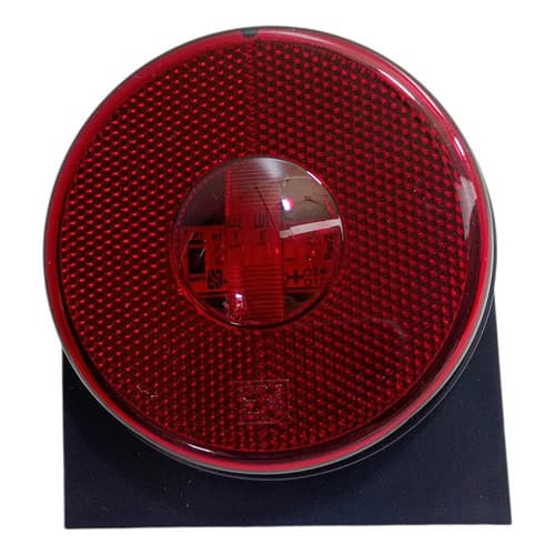 Lanterna Lateral Sinaleira Led Com Suporte Bivolt 85mm Vermelho