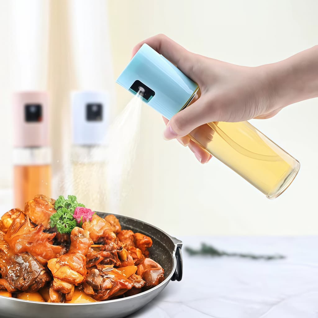 Pulverizador Porta Azeite Vinagre Dispenser 100ml ABS e Vidro DKL
