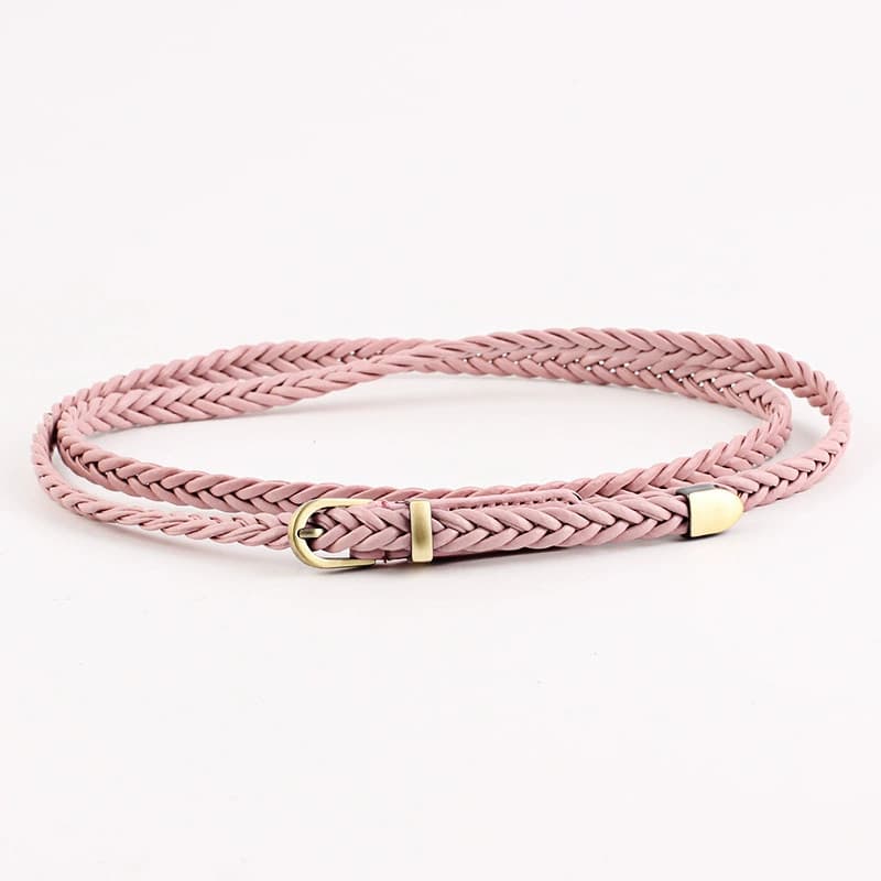 cinto feminino cinto feminino largo Cinto rosa fino de malha cinto pino fivela Retro fino cinto corda vestido decorativo