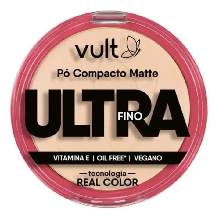 Base De Maquiagem Em Pó Compacto Vult Pó Compacto Matte Ultrafino - Vult Tom V420 - 9g