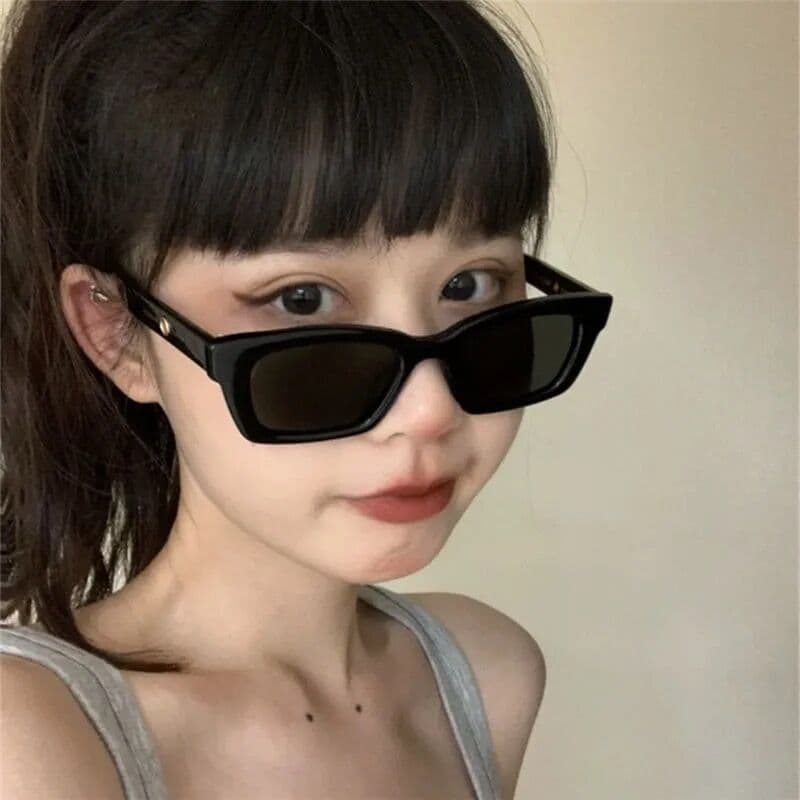 óculos de sol feminino com proteção uv óculos feminino de sol óculos de sol quadrado feminino oculos de sol Jennie mesmo
