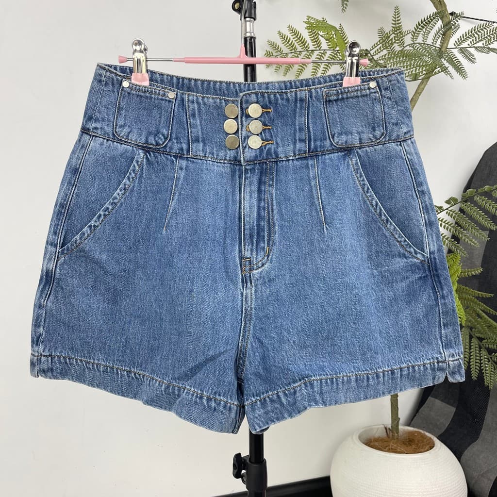 Shorts jeans de perna larga feminino cintura alta a linha verão fino solto escondendo virilha mais magro olhar shorts#拆标
