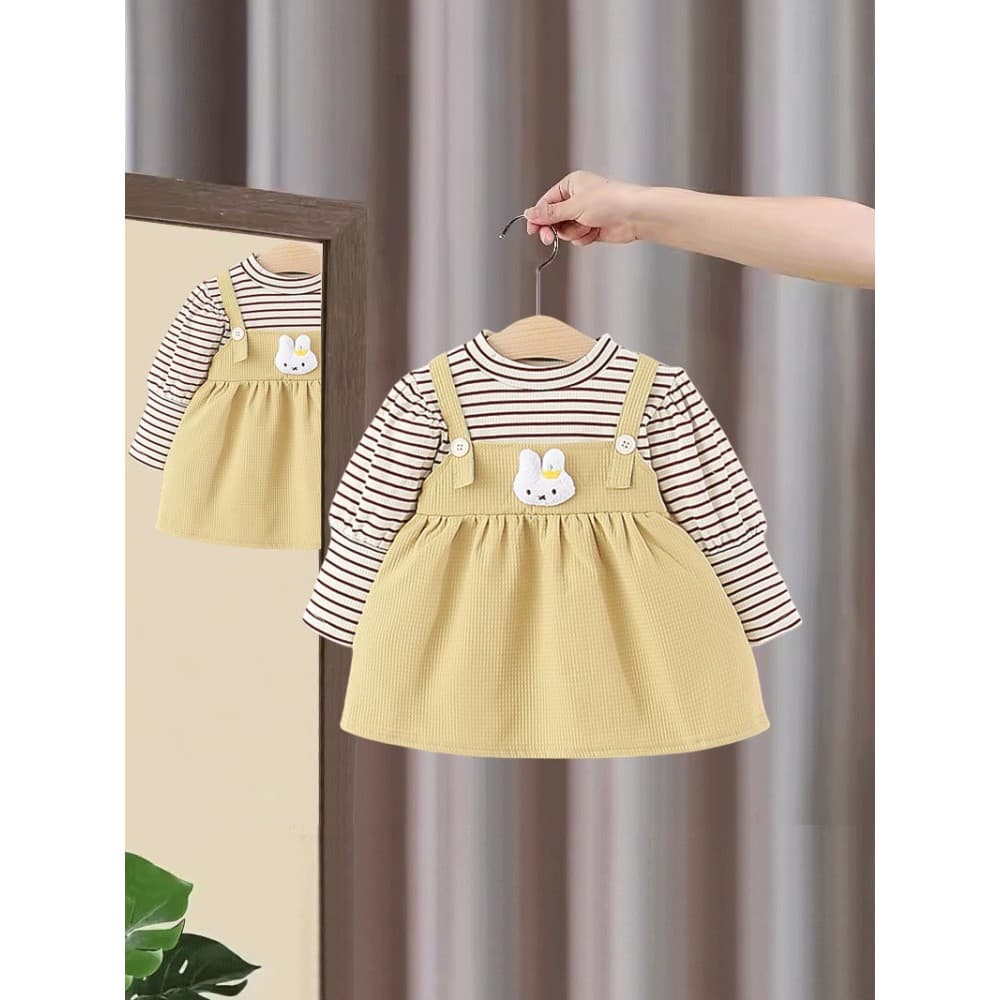 Meninas vestido roupas de outono 2026 novo estilo moda infantil cinta vestido de princesa um ano de idade vestido de beb