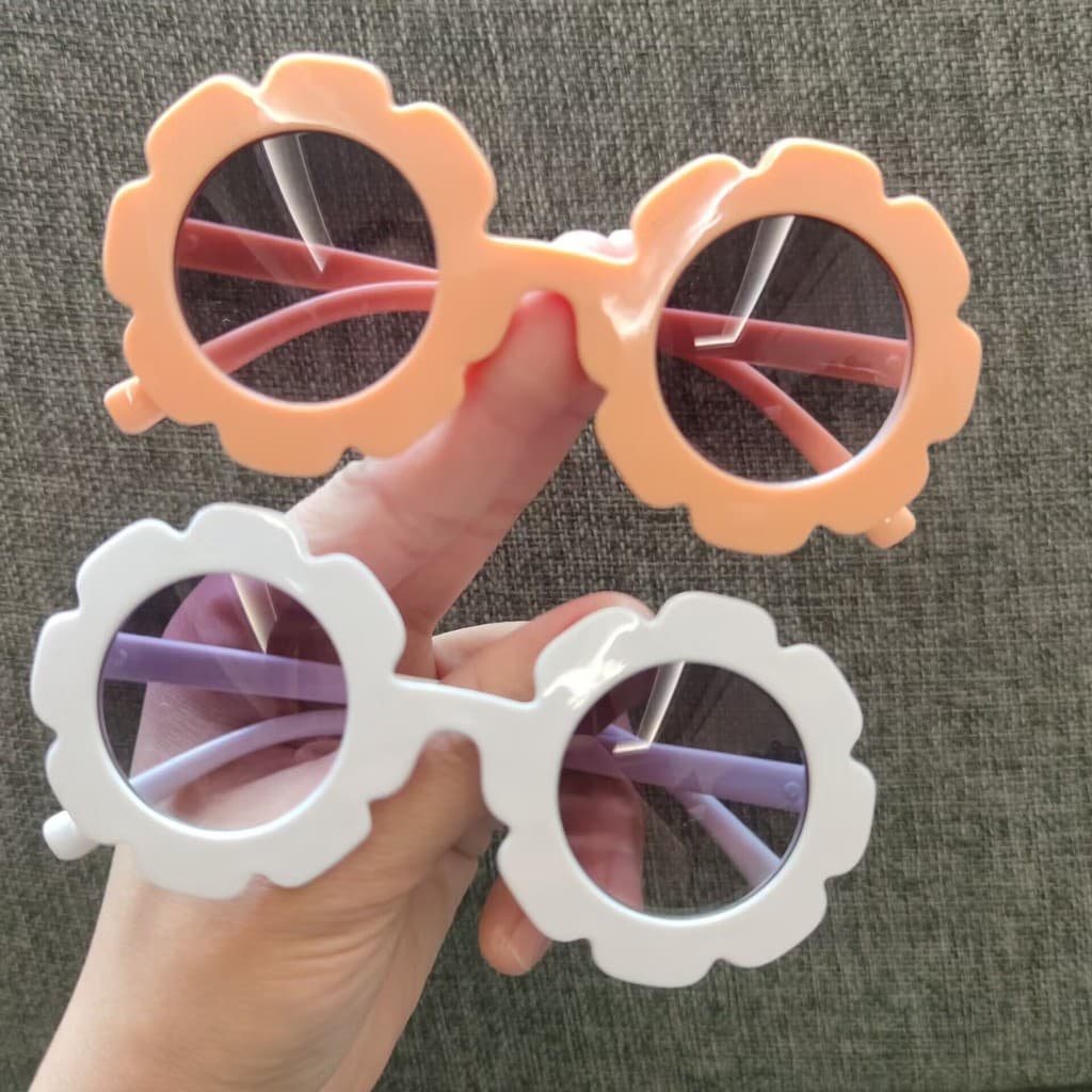 Crianças óculos bebê menina ins pequena flor festa óculos de sol meninos Outing pára-sol mostrar óculos de sol engraçado