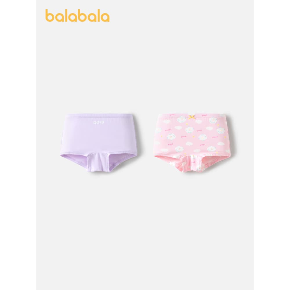 Barbara meninas roupa interior boxer Shorts infantis pele-amigável não-clipe PP dois pacotes confortável macio bonito di