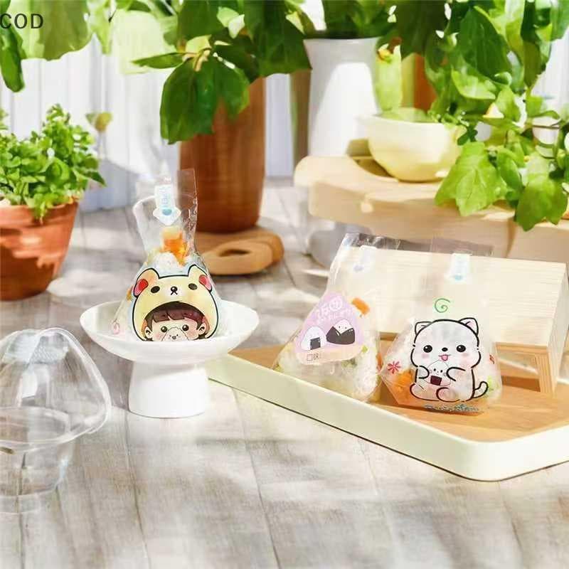 [gla] Triângulo Onigiri Sushi Sacos De Embrulho Descartáveis 50 Pcs Resistente A Óleo Para Rolo De Arroz Caseiro Criança