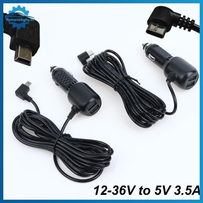 flym iOS Android Compatível Tipo C Adaptador De Carregador De Carro USB 1 Unidade Para Detector De Radar Dash Cam fl