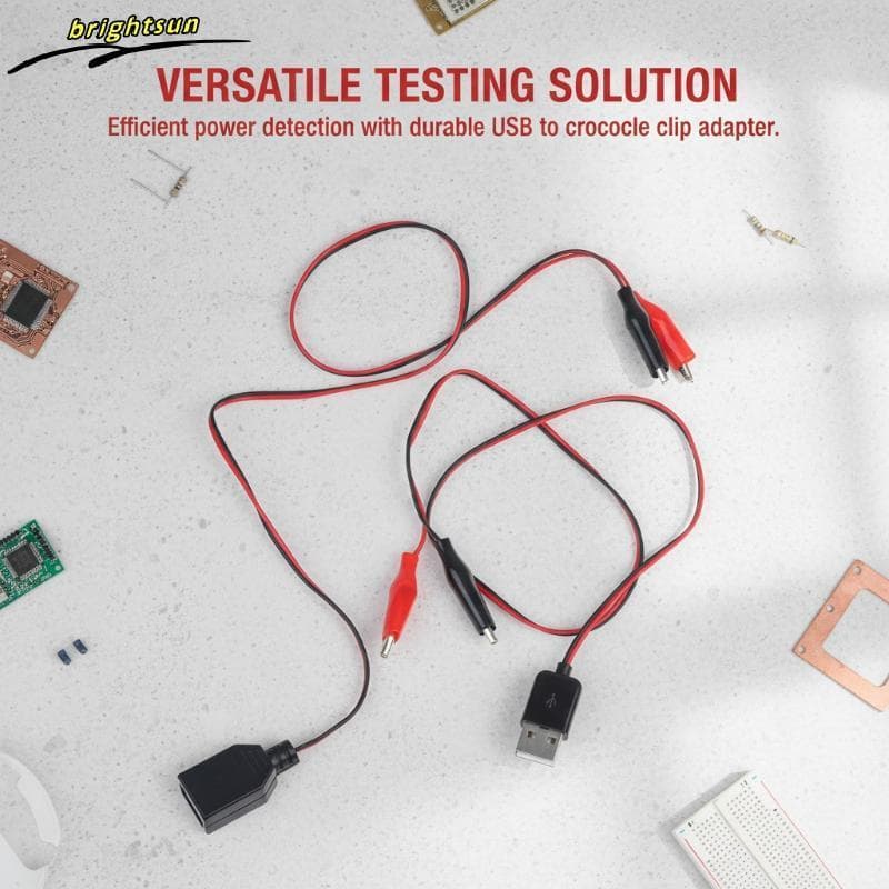 55CM Clipes De Teste De Jacaré Braçadeira De Cabo De Alimentação Para USB Macho E Fêmea Soet Leva Conector Adaptador De