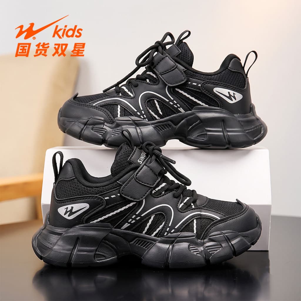 Dupla estrela menino sapatos primavera outono estilo 2026 novo estilo primavera outono malha respirável médio grande cri