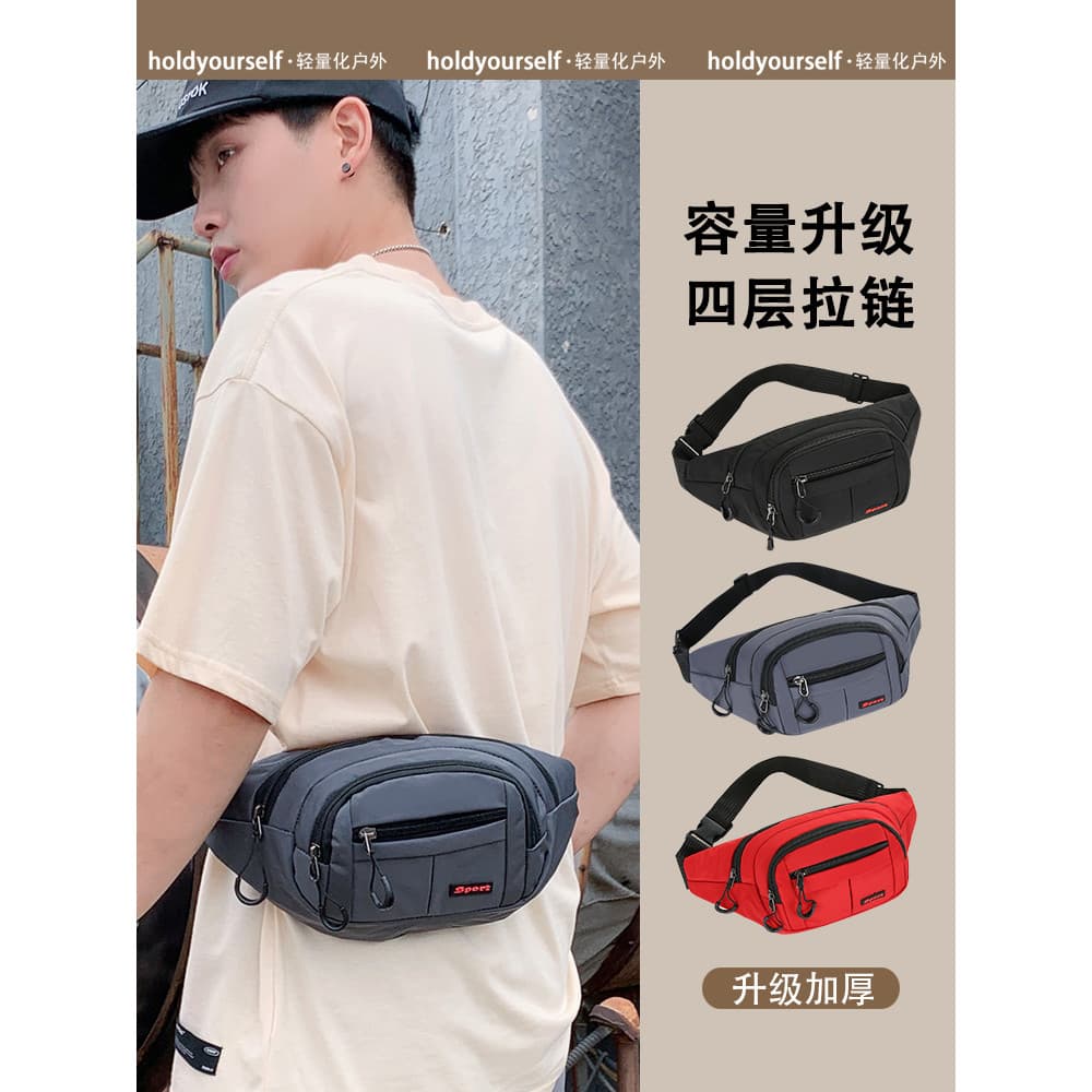 Bolsa de cintura masculina local de trabalho multifuncional esportiva bolsa para celular ao ar livre de meia-idade idoso