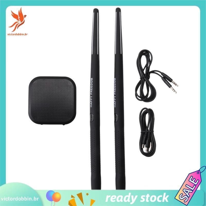 [victordobbin.br] Conjunto De Bateria De Ar Eletrônica Portátil-Baquetas E Pedais Virtuais , Ideal Para Iniciantes , Cri