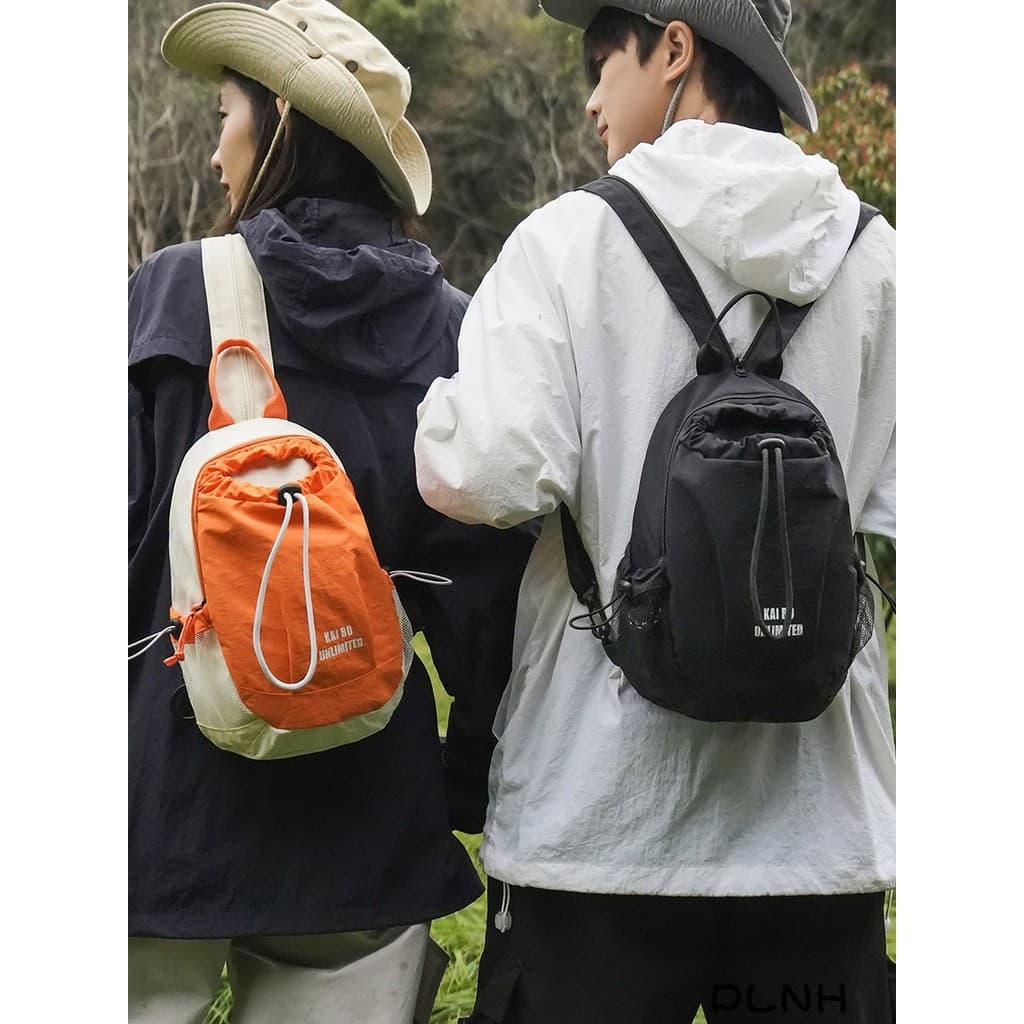 Pequeno fresco contraste cor ao ar livre mochila das mulheres dos homens multifuncional lazer viagem mochila leve All-Ma