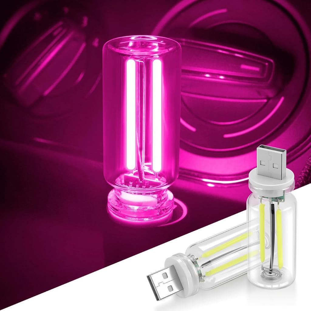 SINGARO 2 Pcs Luzes USB Para Carro , Lâmpada Retrô De Decoração De Atmosfera Automotiva , De Ajuste De Toque Interior Do