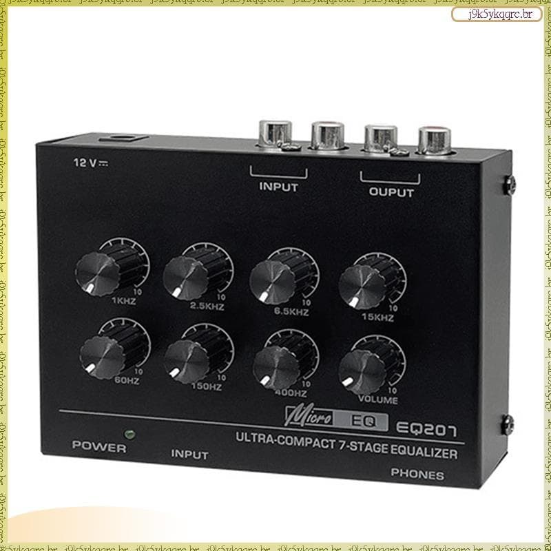 [Lan] Pré-Amplificador EQ207 Equalizadores De 7 Bandas Modificadores De Som DC12V Entrada De Energia Mixer De Áudio