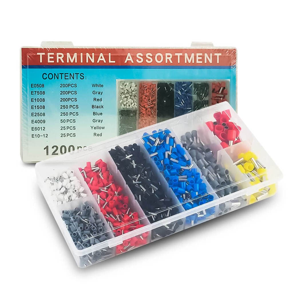 Kit Conector Terminal Tubular Ilhós 1200 Unidades