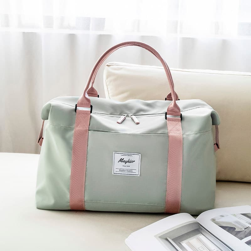Bolsa de viagem Bolsa de viagem feminina de grande capacidade, portátil, leve, à prova d'água, mochila de curta distânci
