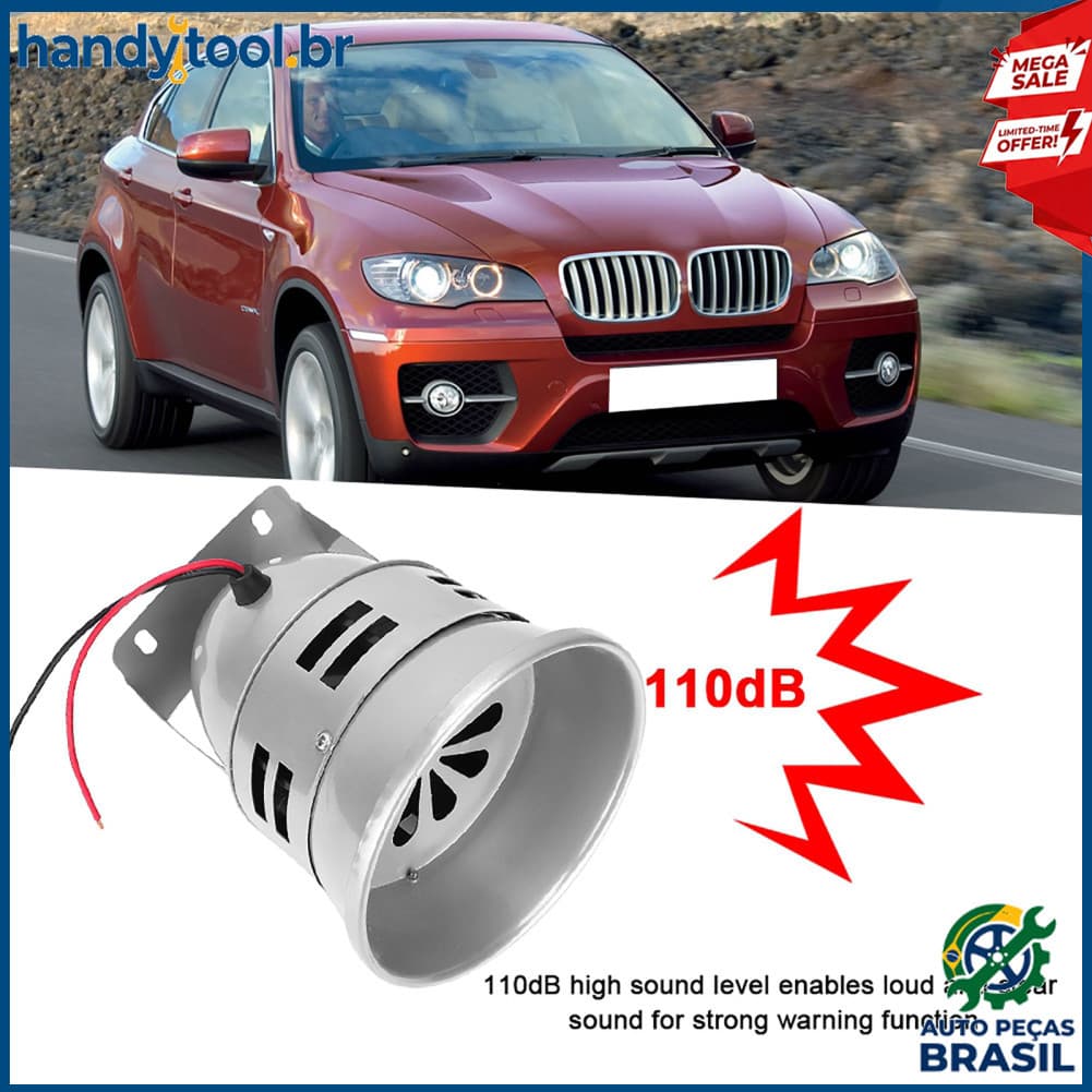 sirene de alarme de motor de carro 110dB super alto alto-falante elétrico 12V