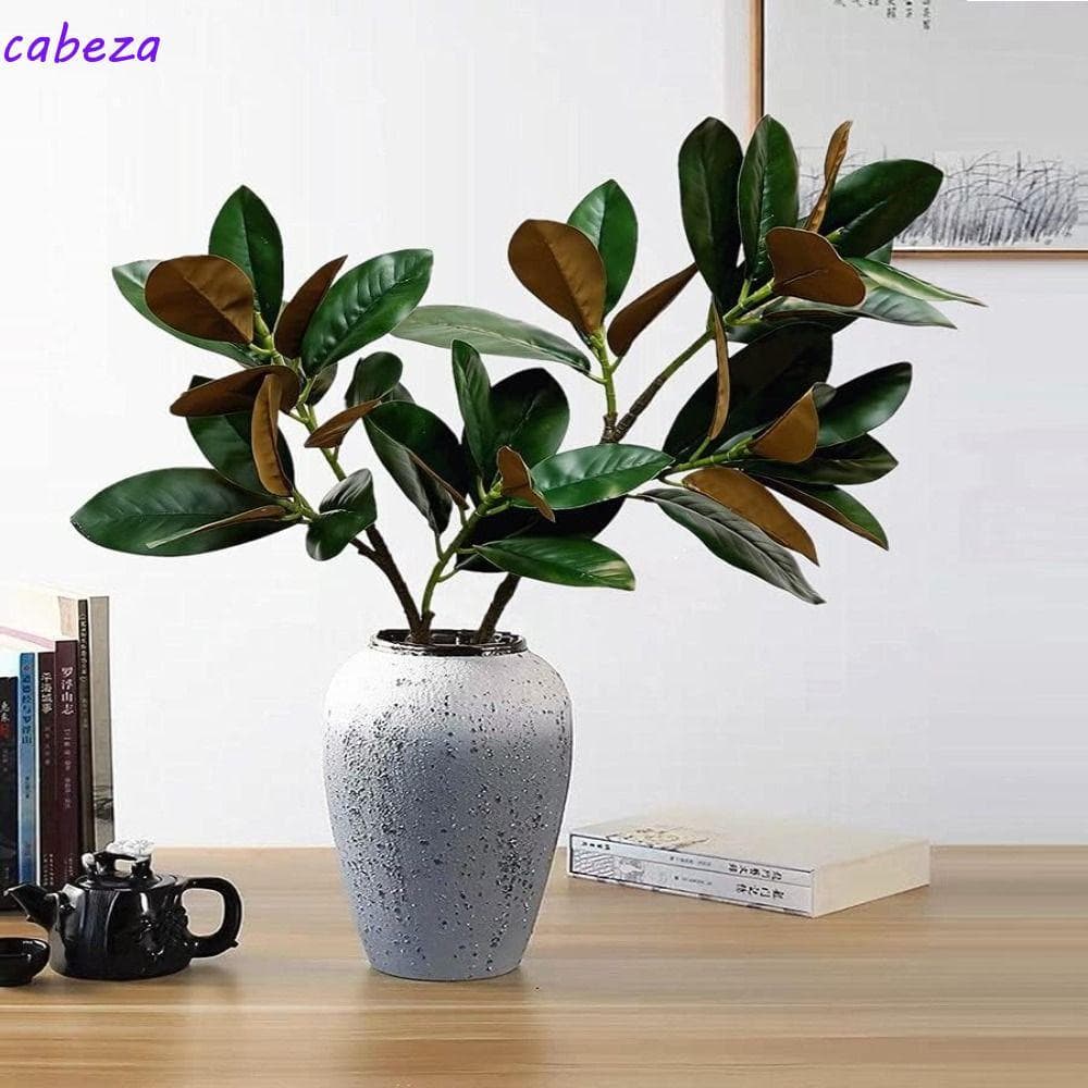 CABEZA Simulado Ramo De Árvore De Magnólia , Planta Artificial Artesanal Com 2 Garfos , Grandes Plantas Artificiais
