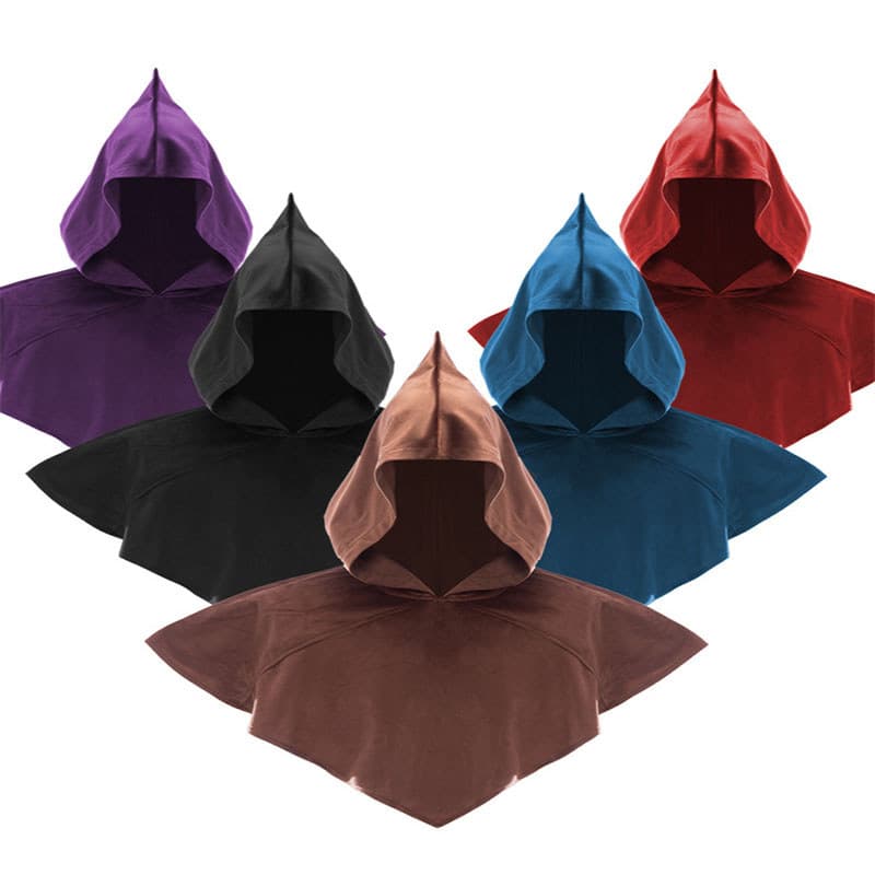 Monge Medieval Cosplay Trajes Assistente Capa Com Capuz Friar Sacerdote Vampiro Curto Robe Adultos Unisex
